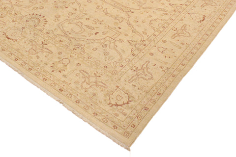 handmade Traditional Kafkaz Beige Lt. Brown Hand Knotted RECTANGLE 100% WOOL area rug 9x12