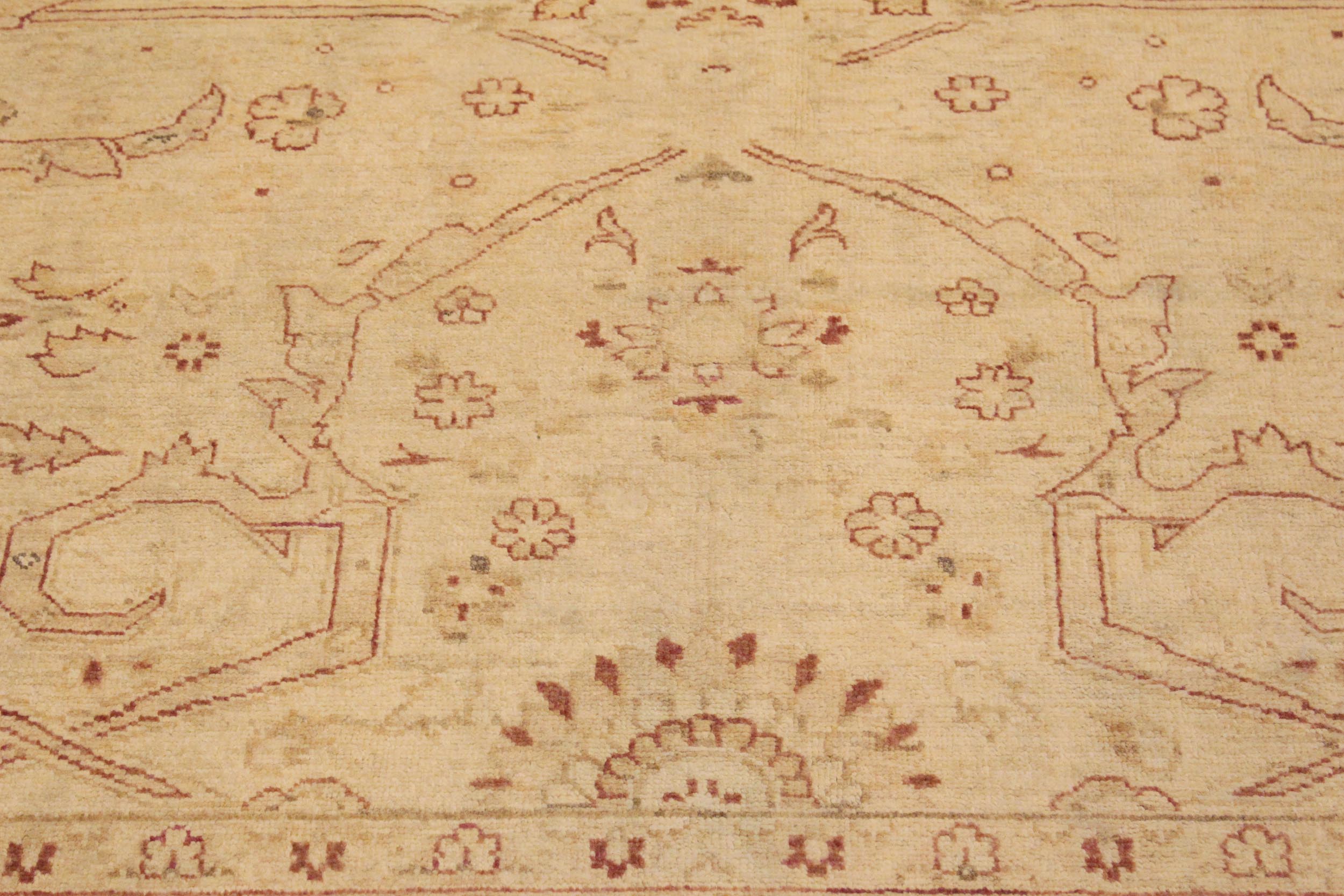 handmade Traditional Kafkaz Beige Lt. Brown Hand Knotted RECTANGLE 100% WOOL area rug 9x12