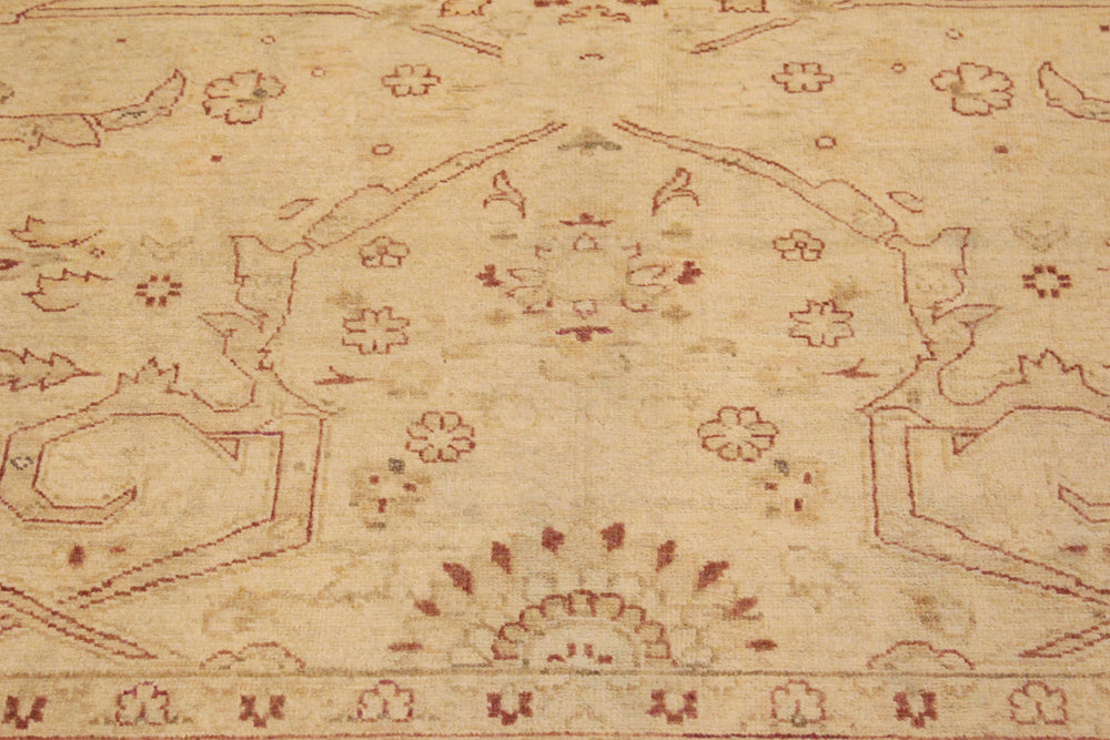 handmade Traditional Kafkaz Beige Lt. Brown Hand Knotted RECTANGLE 100% WOOL area rug 9x12