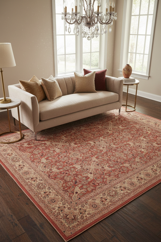 handmade Transitional Lahore Rust Tan Hand Knotted RECTANGLE 100% WOOL area rug 8' x 12'