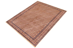 Vintage Shirwan Sacha Beige/Blue Wool Rug - 7'3''X10'2''