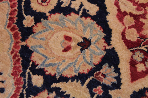 handmade Traditional Kirman Blue Red Hand Knotted RECTANGLE 100% WOOL area rug 9x12