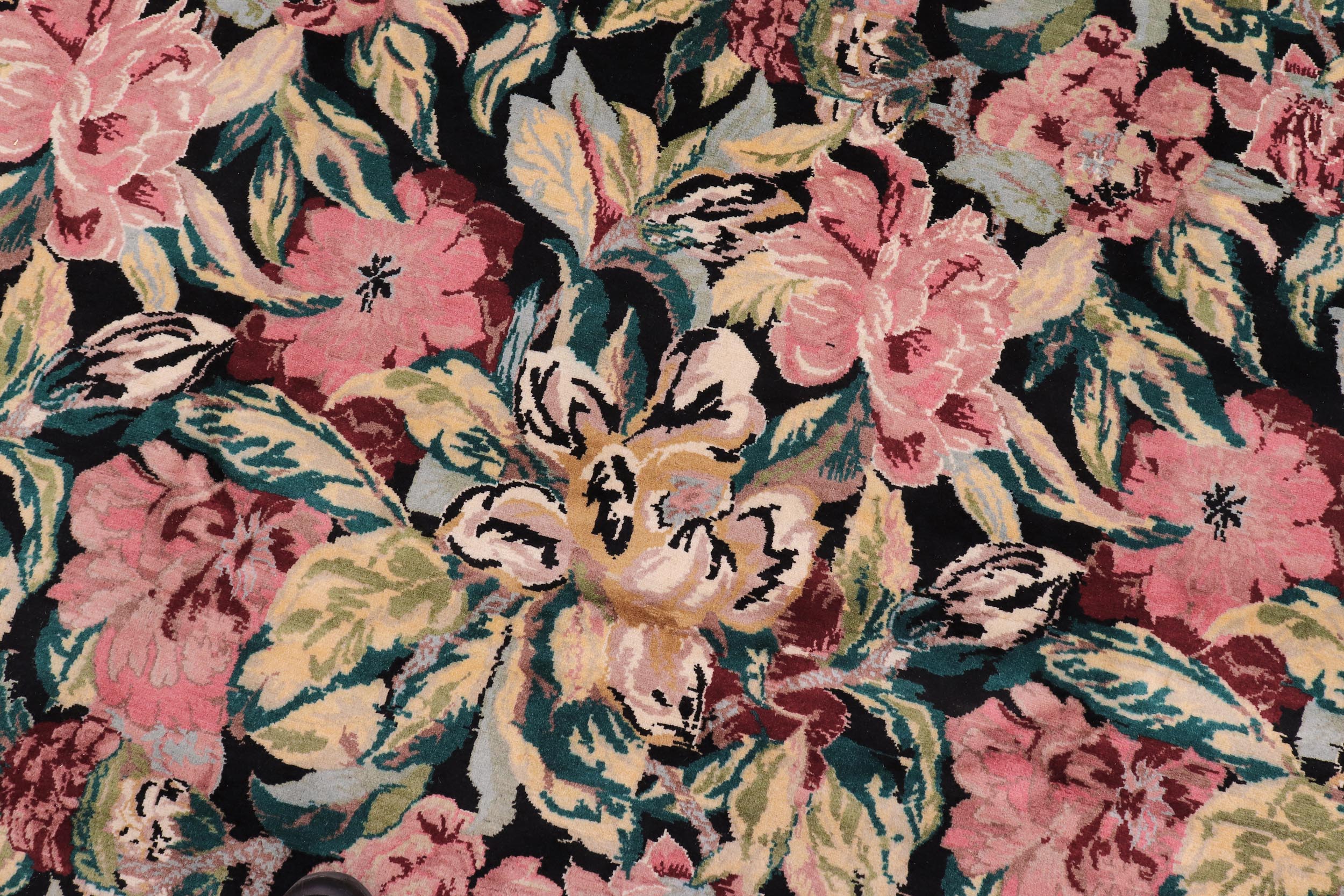 handmade Transitional Basarabian Black Black Hand Knotted RECTANGLE 100% WOOL area rug 9x12