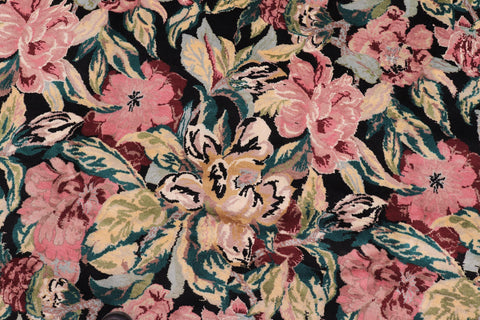 handmade Transitional Basarabian Black Black Hand Knotted RECTANGLE 100% WOOL area rug 9x12