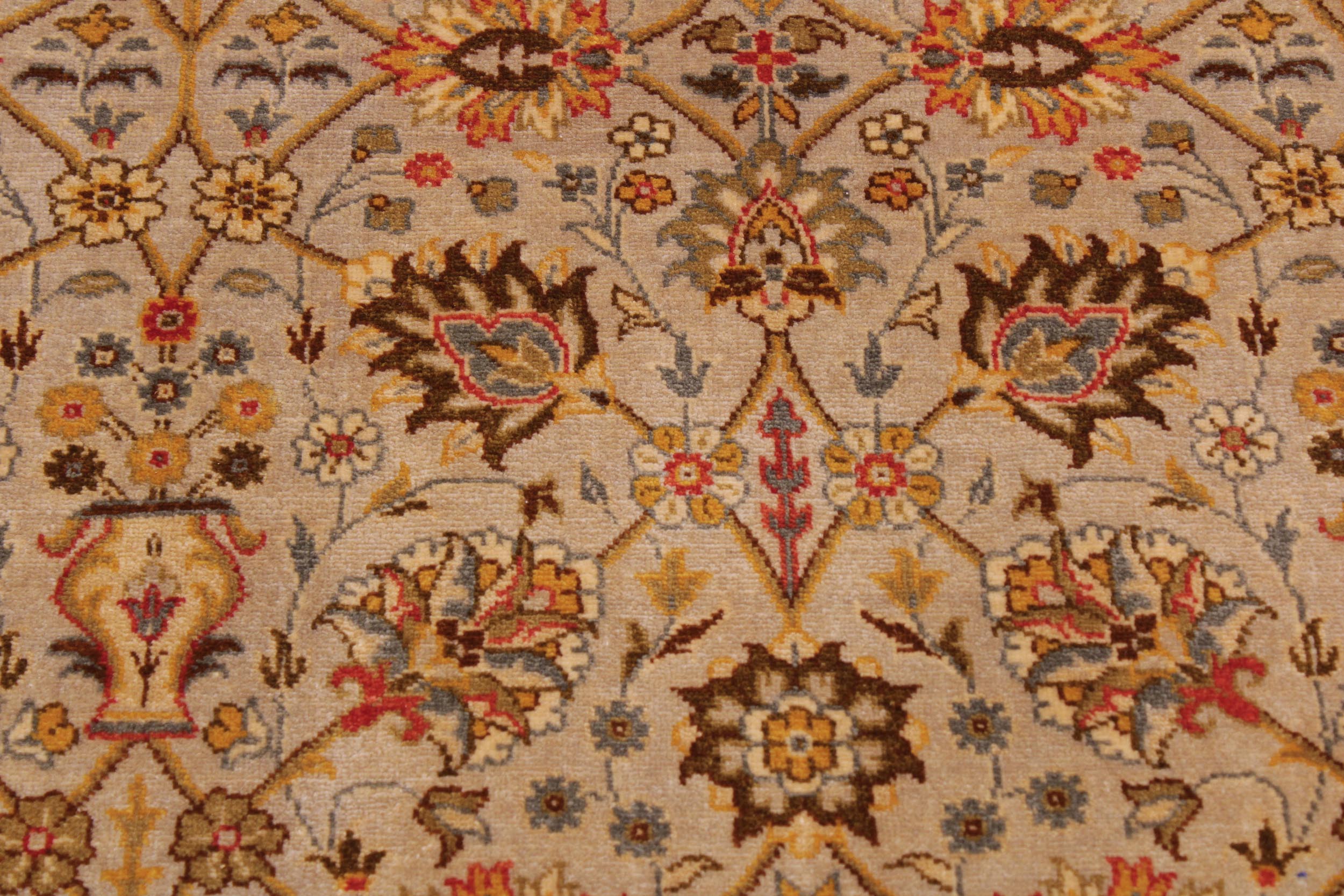 handmade Transitional  Lt. Gray Lt. Green Hand Knotted RECTANGLE 100% WOOL area rug 9' x 12'
