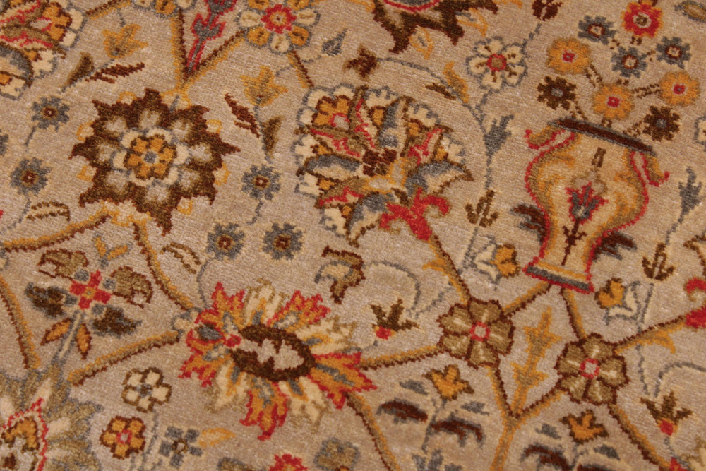 handmade Transitional  Lt. Gray Lt. Green Hand Knotted RECTANGLE 100% WOOL area rug 9' x 12'