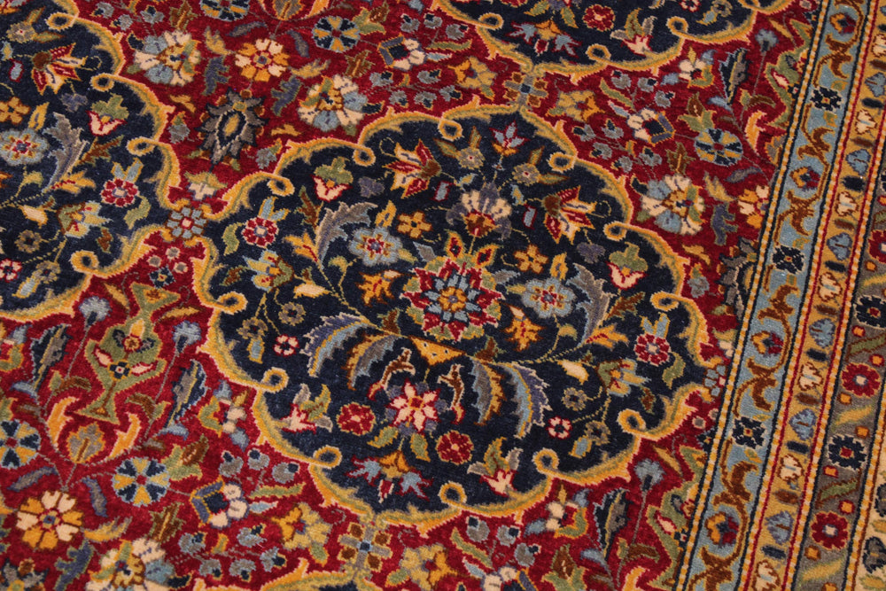 handmade Transitional Design Red Blue Hand Knotted RECTANGLE 100% WOOL area rug 9' x 12'
