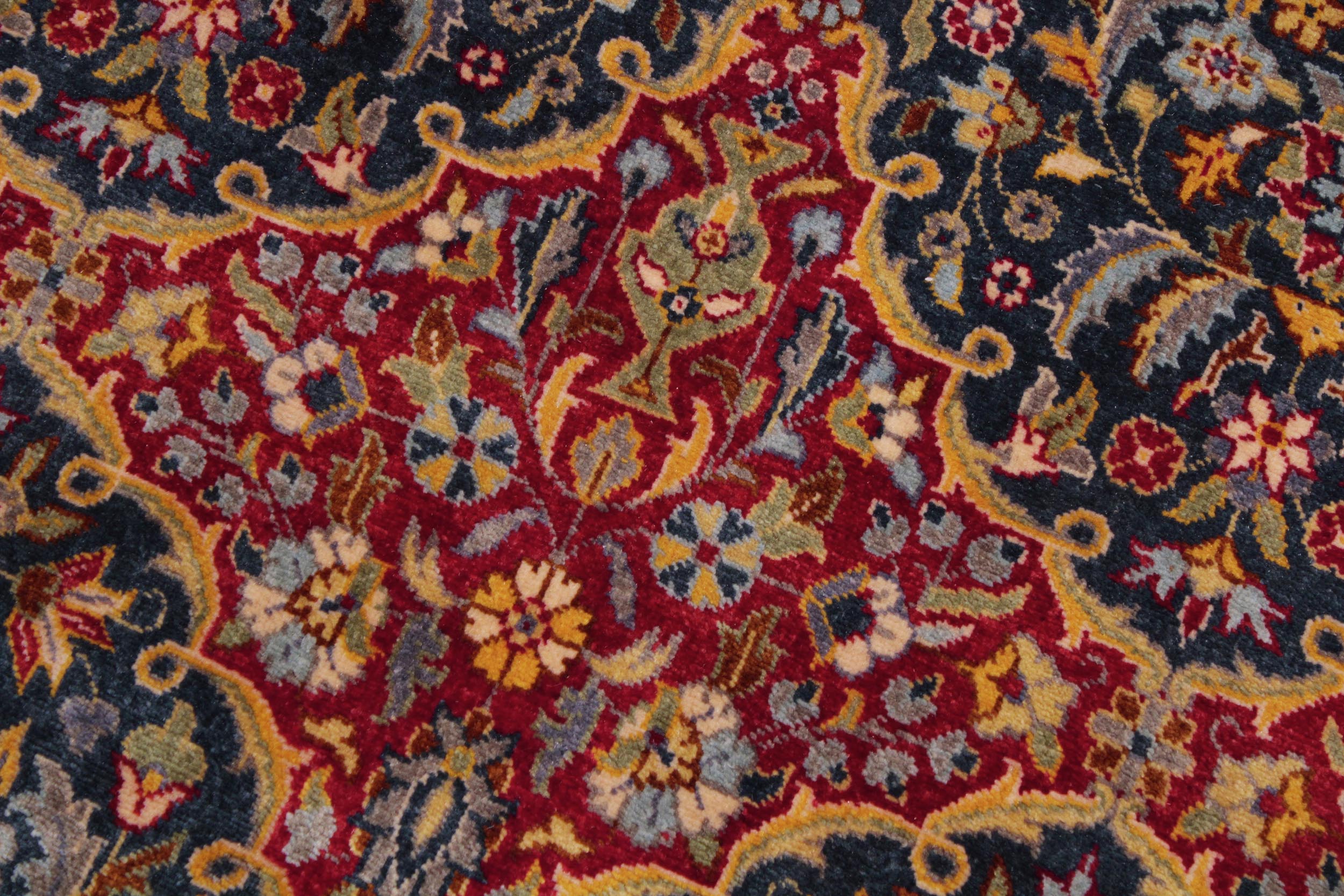handmade Transitional Design Red Blue Hand Knotted RECTANGLE 100% WOOL area rug 9' x 12'