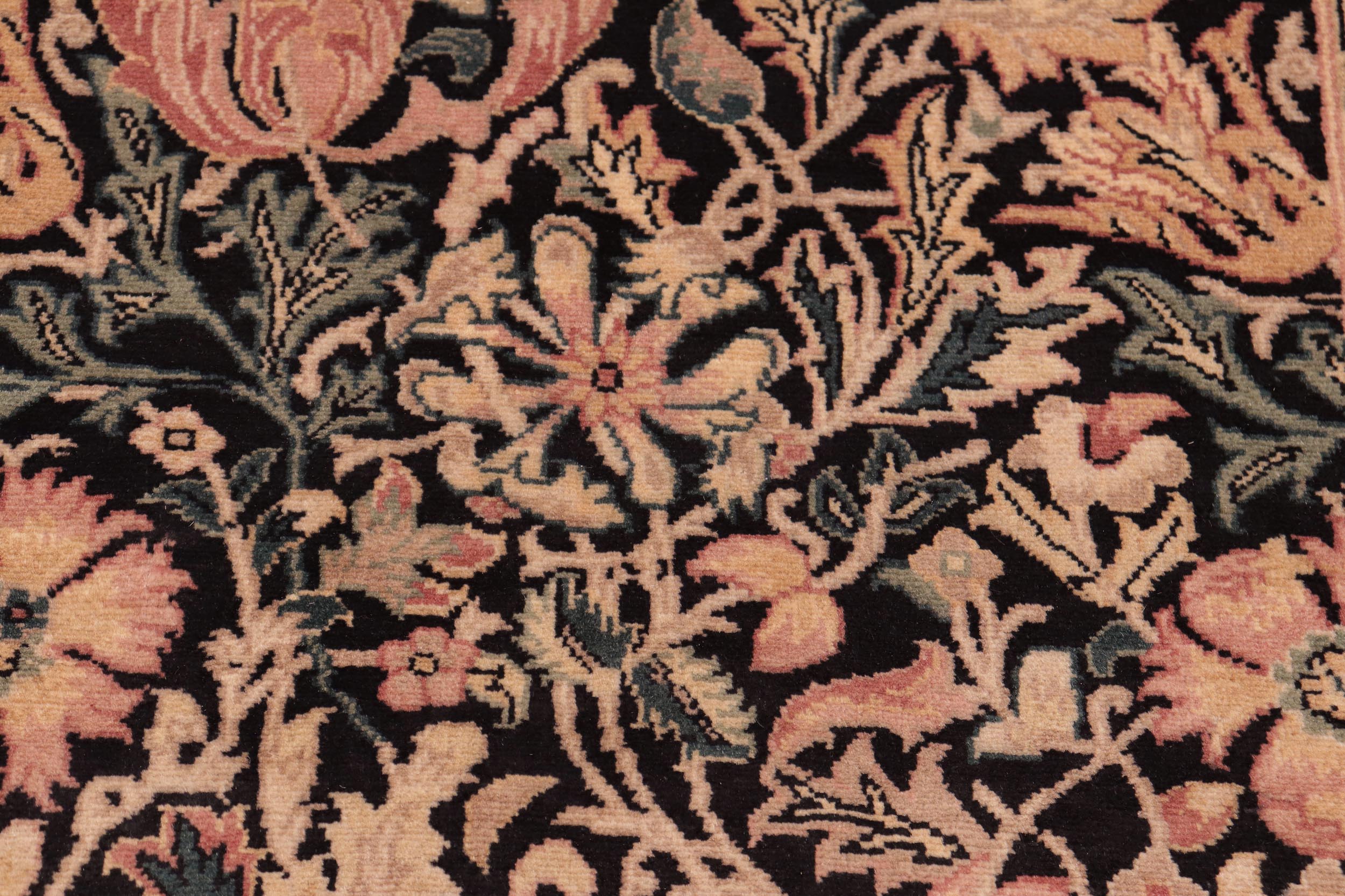 handmade Transitional Gulshan Black Red Hand Knotted RECTANGLE 100% WOOL area rug 8x10