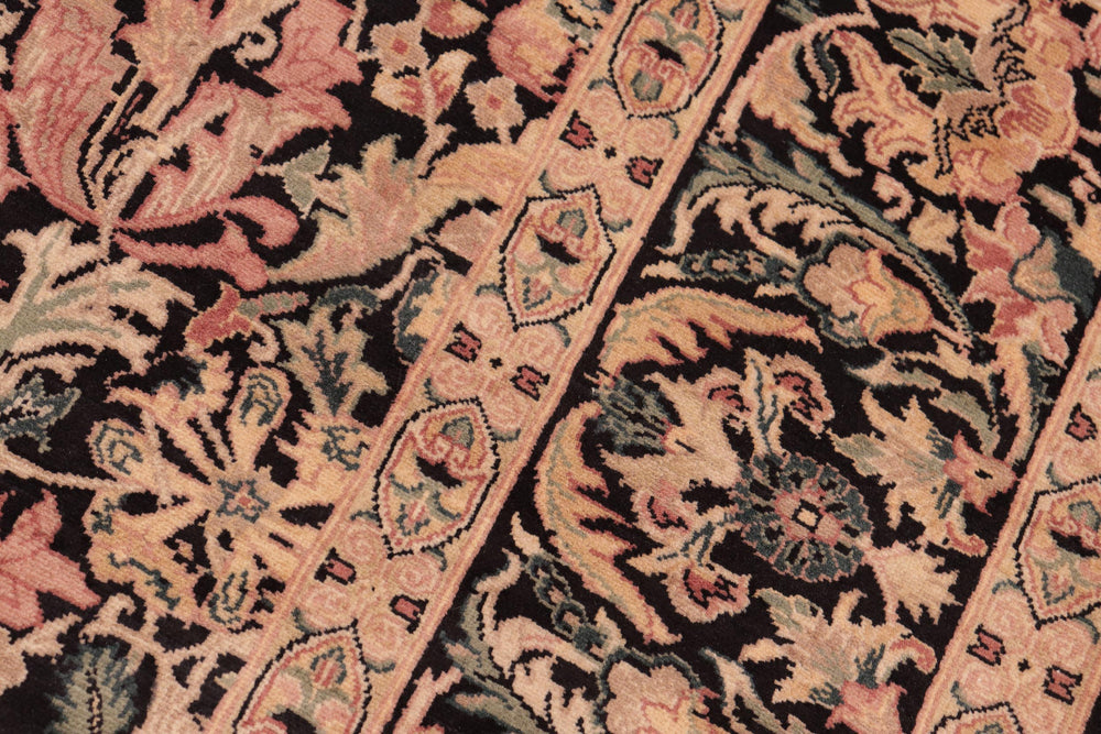 handmade Transitional Gulshan Black Red Hand Knotted RECTANGLE 100% WOOL area rug 8x10