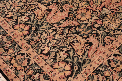 handmade Transitional Gulshan Black Red Hand Knotted RECTANGLE 100% WOOL area rug 6x9
