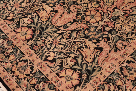 handmade Transitional Gulshan Black Red Hand Knotted RECTANGLE 100% WOOL area rug 6x9