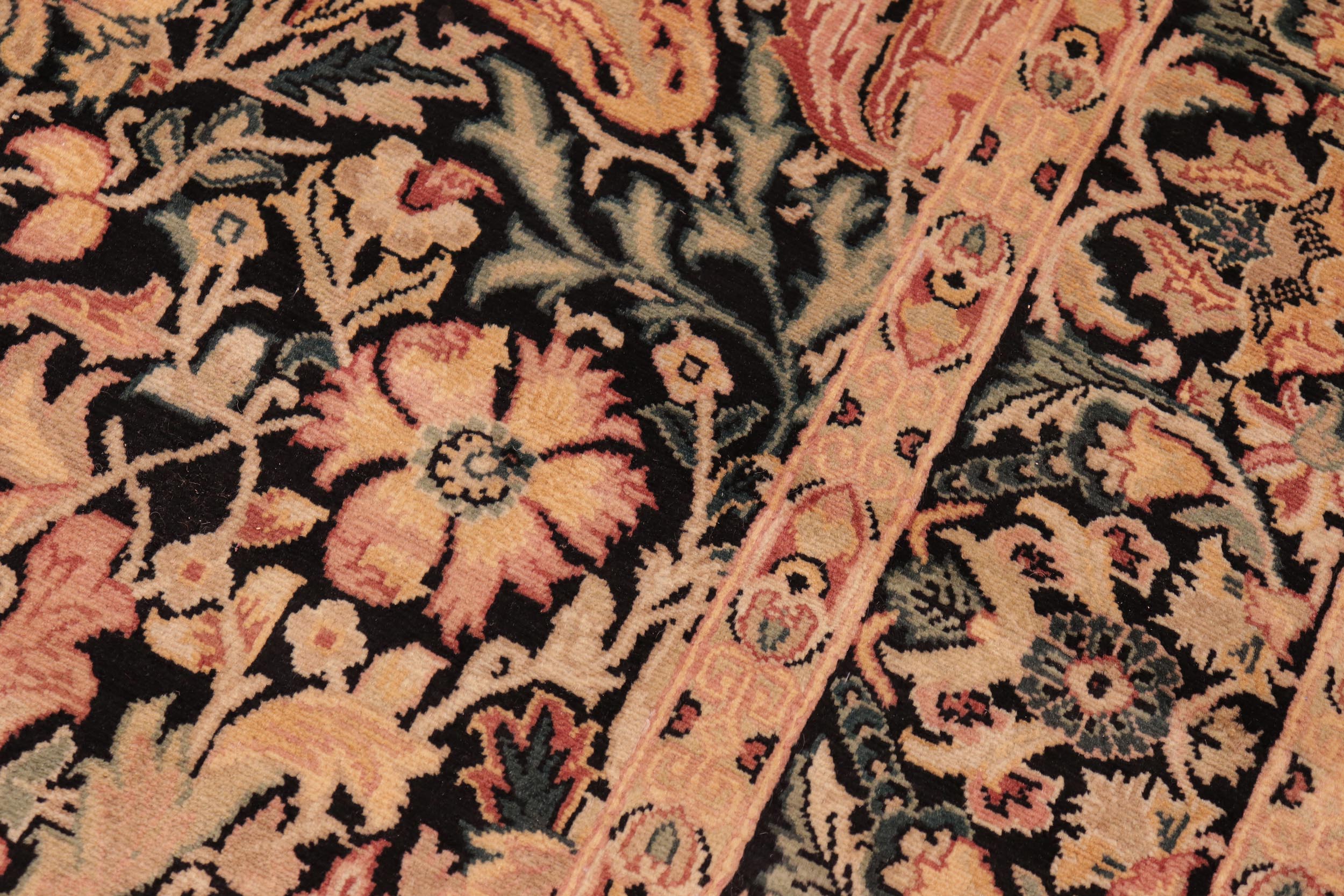 handmade Transitional Gulshan Black Red Hand Knotted RECTANGLE 100% WOOL area rug 6x9