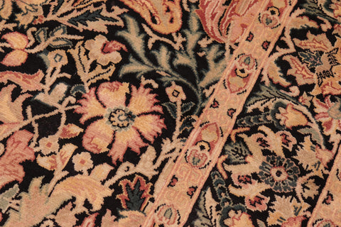 handmade Transitional Gulshan Black Red Hand Knotted RECTANGLE 100% WOOL area rug 6x9