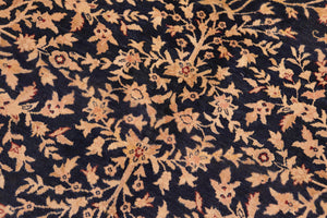 handmade Transitional Kirman Blue Tan Hand Knotted RECTANGLE 100% WOOL area rug 8x10