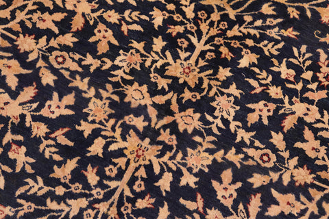 handmade Transitional Kirman Blue Tan Hand Knotted RECTANGLE 100% WOOL area rug 8 x 10