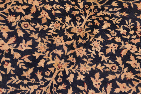 handmade Transitional Kirman Blue Tan Hand Knotted RECTANGLE 100% WOOL area rug 8x10