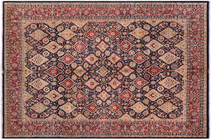 8x10 hand knotted Vegetable Dyed wool rug in blue - Sultanabad Michael