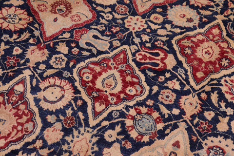 handmade Transitional Sultanabad Blue Blue Hand Knotted RECTANGLE 100% WOOL area rug 8x10