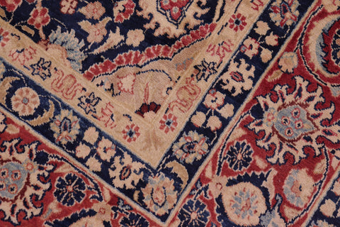 handmade Transitional Sultanabad Blue Blue Hand Knotted RECTANGLE 100% WOOL area rug 8x10