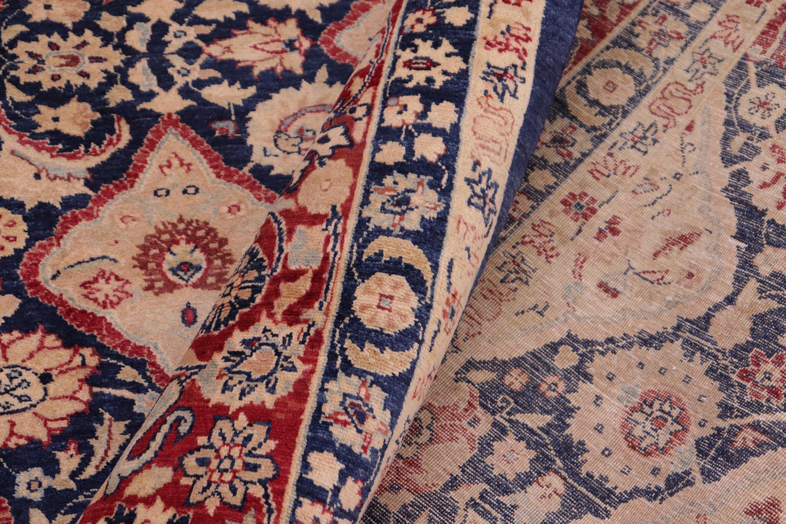 handmade Transitional Sultanabad Blue Blue Hand Knotted RECTANGLE 100% WOOL area rug 8 x 10