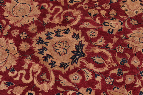 handmade Traditional Kashan Red Blue Hand Knotted RECTANGLE 100% WOOL area rug 8x10