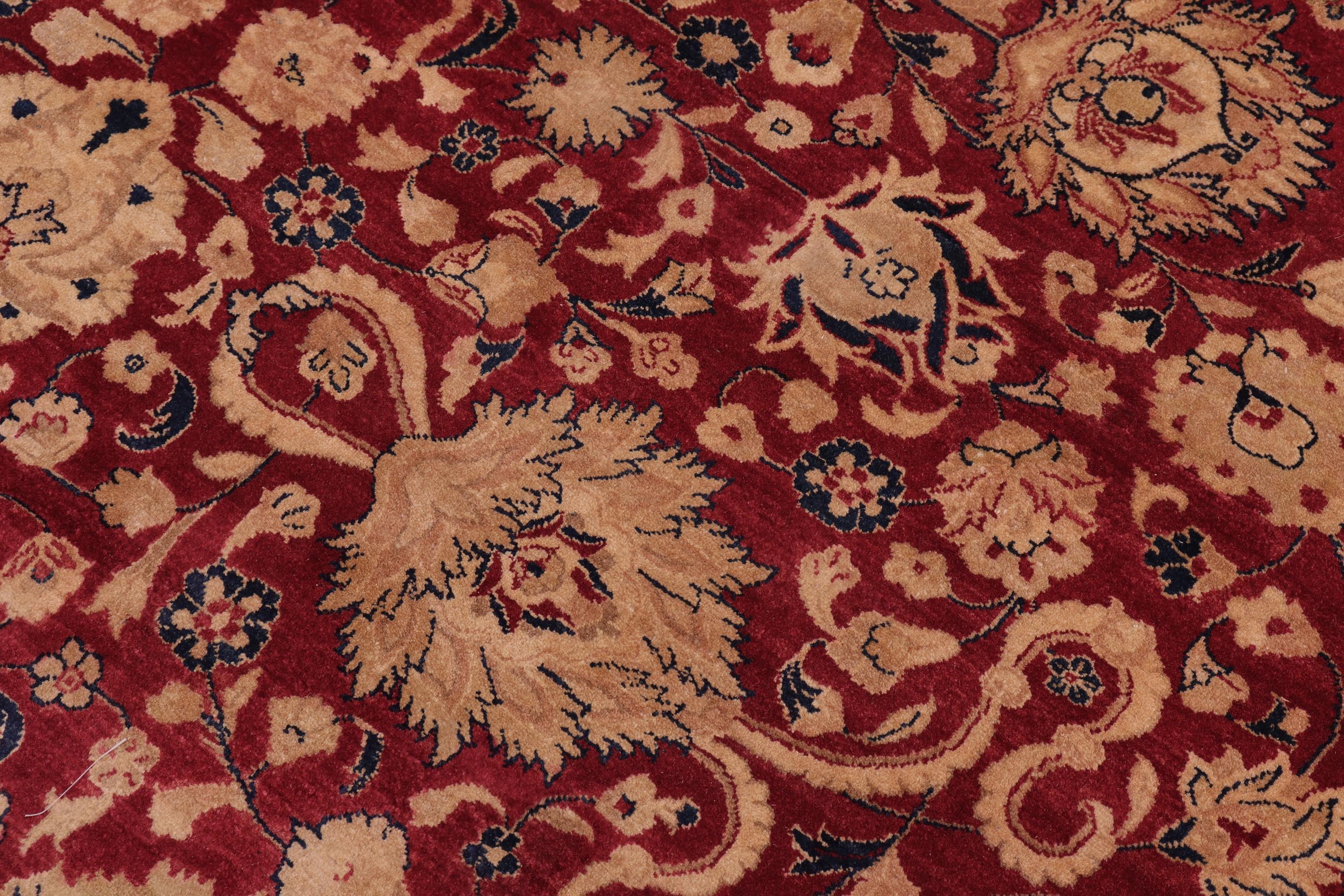 handmade Traditional Kashan Red Blue Hand Knotted RECTANGLE 100% WOOL area rug 8x10