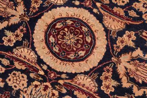 handmade Transitional Agra Tabriz Blue Red Hand Knotted RECTANGLE 100% WOOL area rug 8 x 10