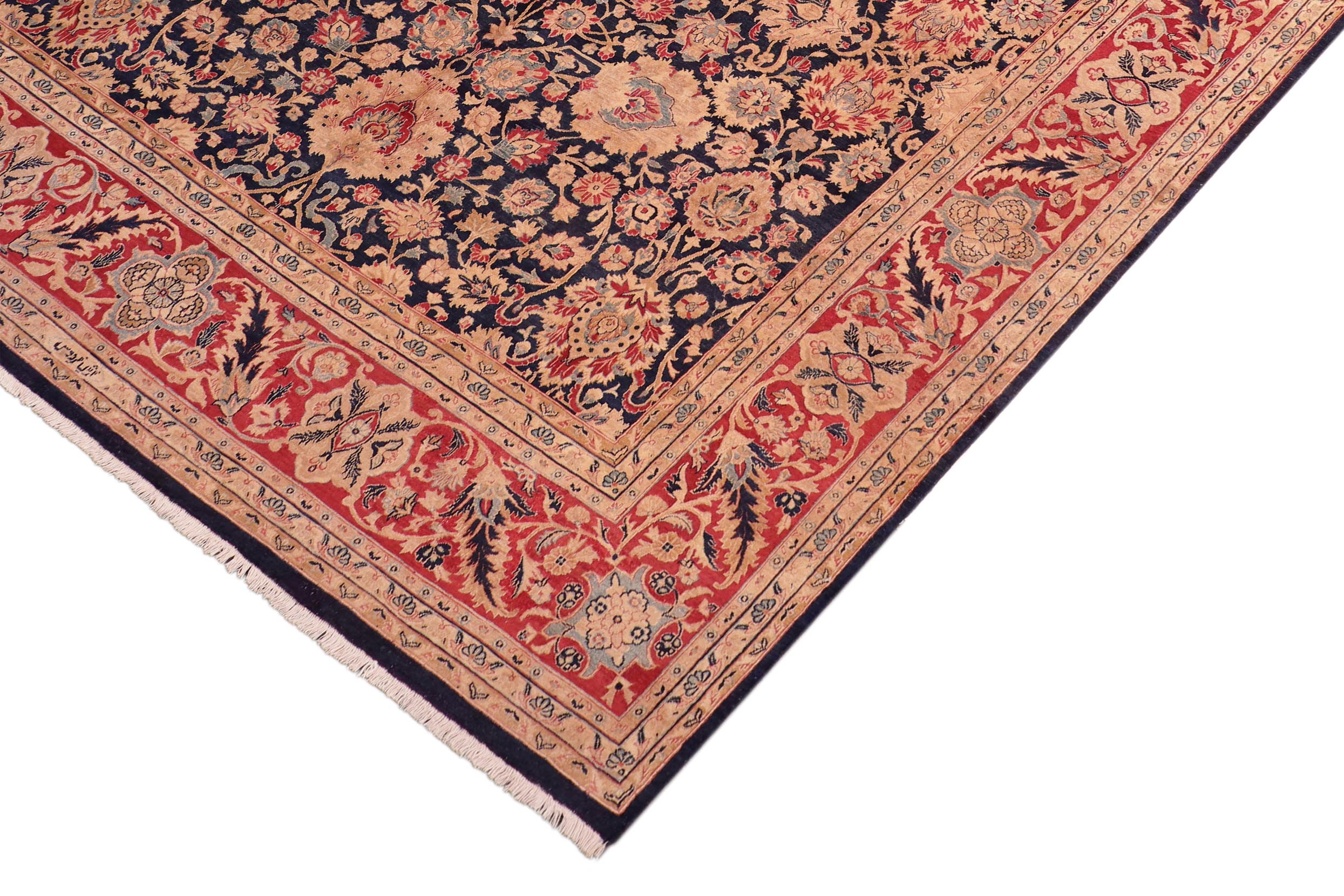 handmade Transitional Anmol Agra Blue Red Hand Knotted RECTANGLE 100% WOOL area rug 8x10