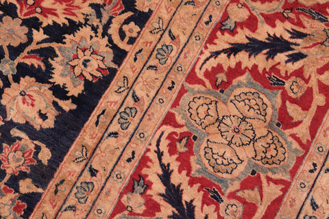 handmade Transitional Anmol Agra Blue Red Hand Knotted RECTANGLE 100% WOOL area rug 8x10