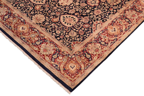 handmade Transitional Anmol Agra Blue Red Hand Knotted RECTANGLE 100% WOOL area rug 8 x 11