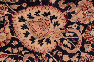 handmade Transitional Anmol Agra Blue Red Hand Knotted RECTANGLE 100% WOOL area rug 8x11