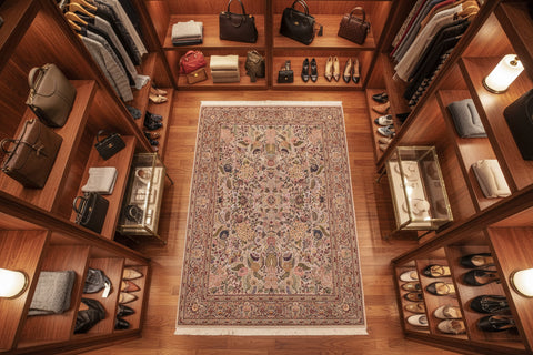 handmade Traditional Nagi Lt. Gray Lt. Gray Hand Knotted RECTANGLE 100% WOOL area rug 9x12