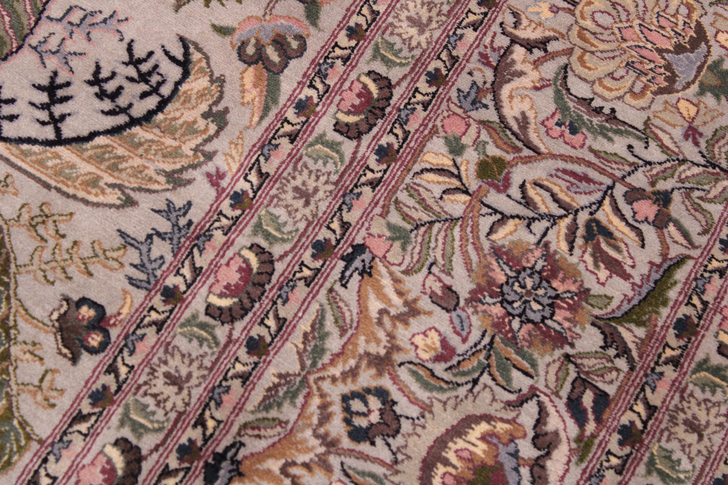 handmade Traditional Nagi Lt. Gray Lt. Gray Hand Knotted RECTANGLE 100% WOOL area rug 9x12