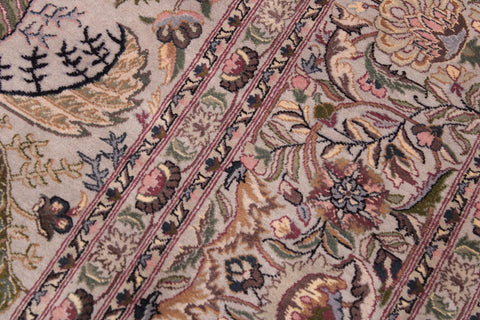 handmade Traditional Nagi Lt. Gray Lt. Gray Hand Knotted RECTANGLE 100% WOOL area rug 9x12