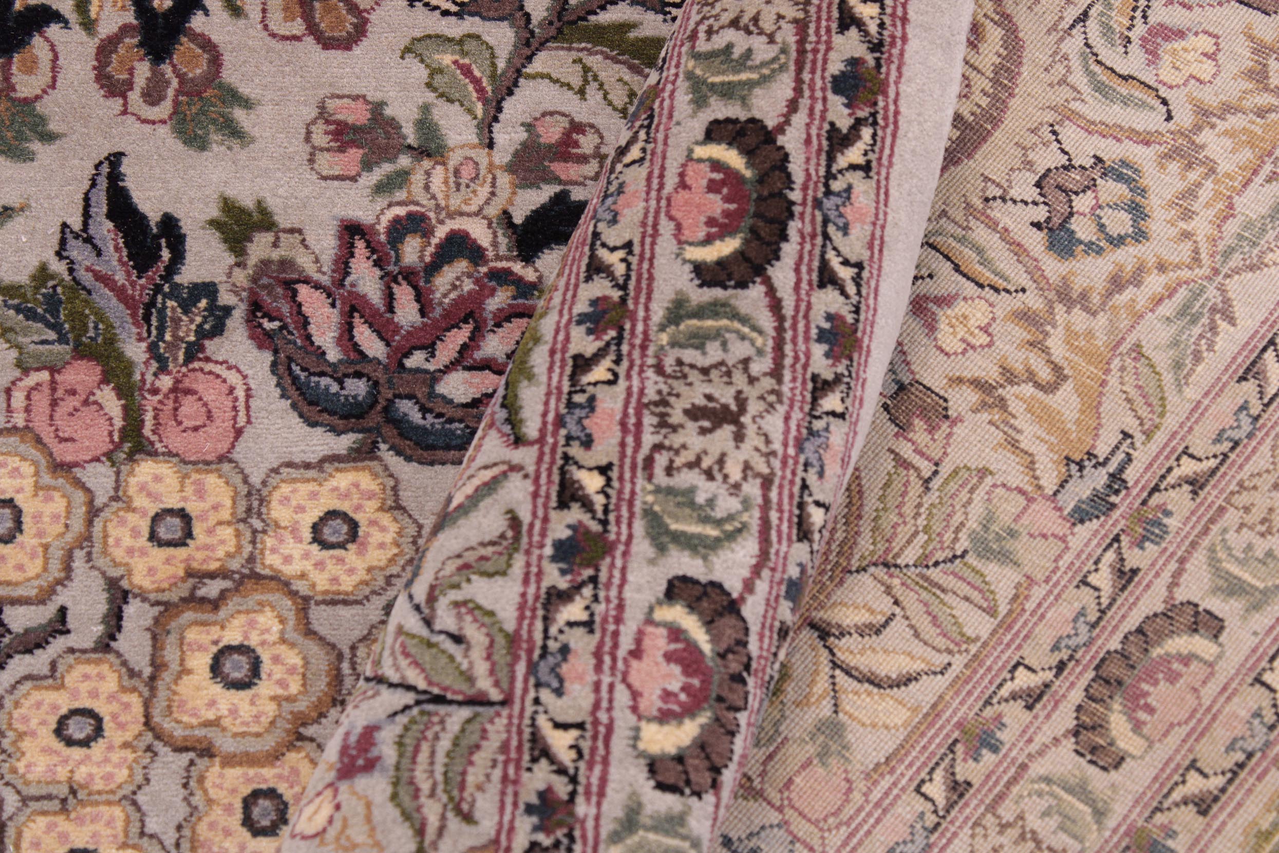 handmade Traditional Nagi Lt. Gray Lt. Gray Hand Knotted RECTANGLE 100% WOOL area rug 9x12