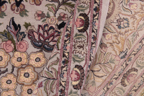 handmade Traditional Nagi Lt. Gray Lt. Gray Hand Knotted RECTANGLE 100% WOOL area rug 9x12