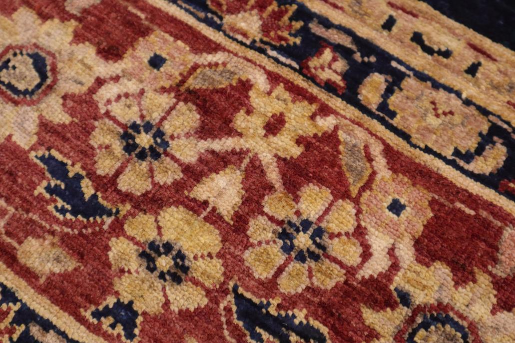 handmade Transitional Kafkaz Blue Rust Hand Knotted RECTANGLE 100% WOOL area rug 9 x 12