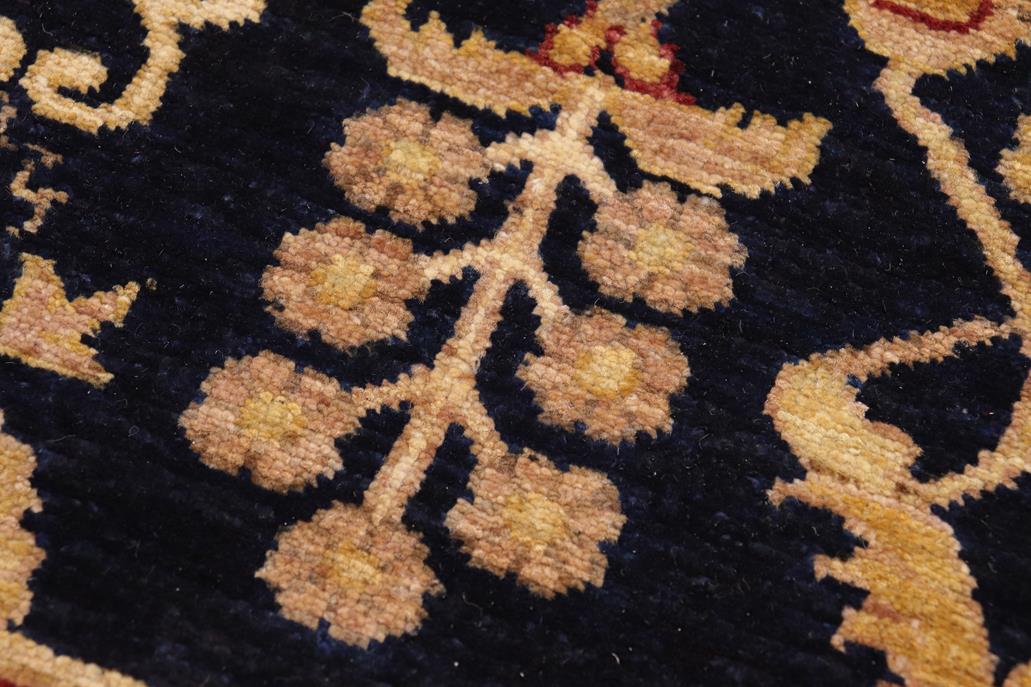 handmade Transitional Kafkaz Blue Rust Hand Knotted RECTANGLE 100% WOOL area rug 9 x 12