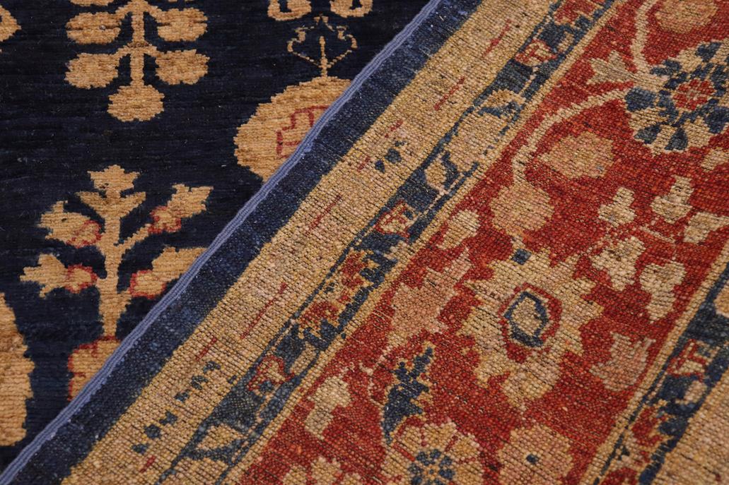 handmade Transitional Kafkaz Blue Red Hand Knotted RECTANGLE 100% WOOL area rug 9 x 12