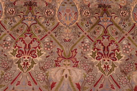 handmade Transitional Mujahid Lt. Green Red Hand Knotted RECTANGLE 100% WOOL area rug 9x12