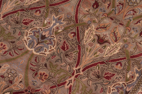 handmade Transitional Mujahid Lt. Green Red Hand Knotted RECTANGLE 100% WOOL area rug 9x12