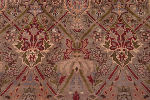handmade Transitional Mujahid Lt. Green Red Hand Knotted RECTANGLE 100% WOOL area rug 9x12