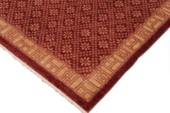 handmade Transitional Kafkaz Red Lt. Gold Hand Knotted RECTANGLE 100% WOOL area rug 9 x 12