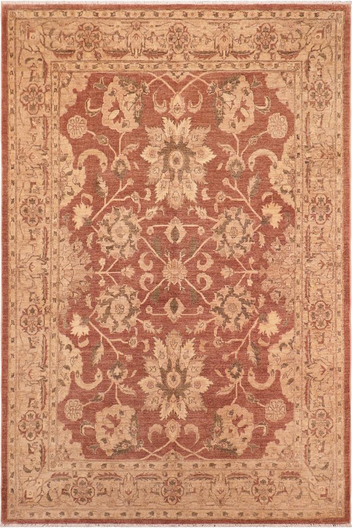 handmade Traditional Kafkaz Brown Tan Hand Knotted RECTANGLE 100% WOOL area rug 8 x 10