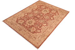 handmade Traditional Kafkaz Brown Tan Hand Knotted RECTANGLE 100% WOOL area rug 8 x 10