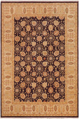 handmade Traditional Kafkaz Purple Lt. Tan Hand Knotted RECTANGLE 100% WOOL area rug 9 x 12