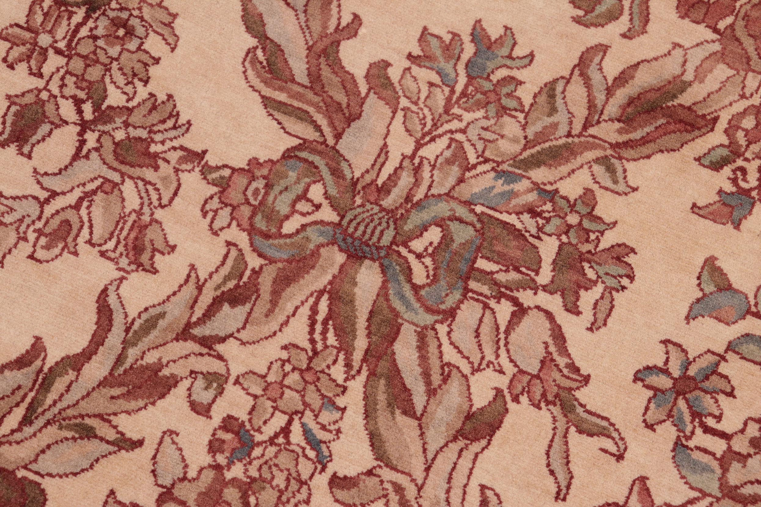 handmade Transitional Basan Beige Brown Hand Knotted RECTANGLE 100% WOOL area rug 8x10
