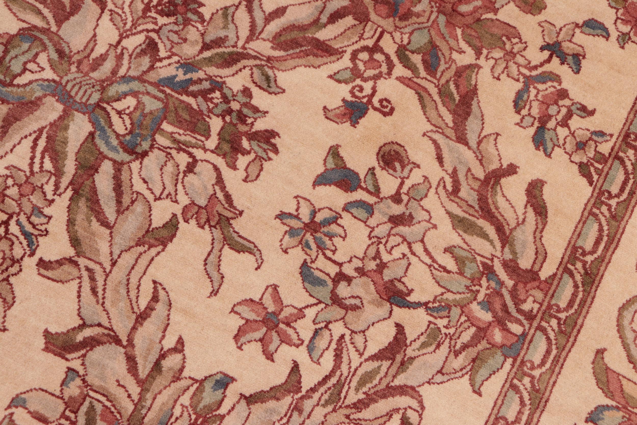 handmade Transitional Basan Beige Brown Hand Knotted RECTANGLE 100% WOOL area rug 8x10