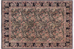 handmade Traditional Basarabian Black Black Hand Knotted RECTANGLE 100% WOOL area rug